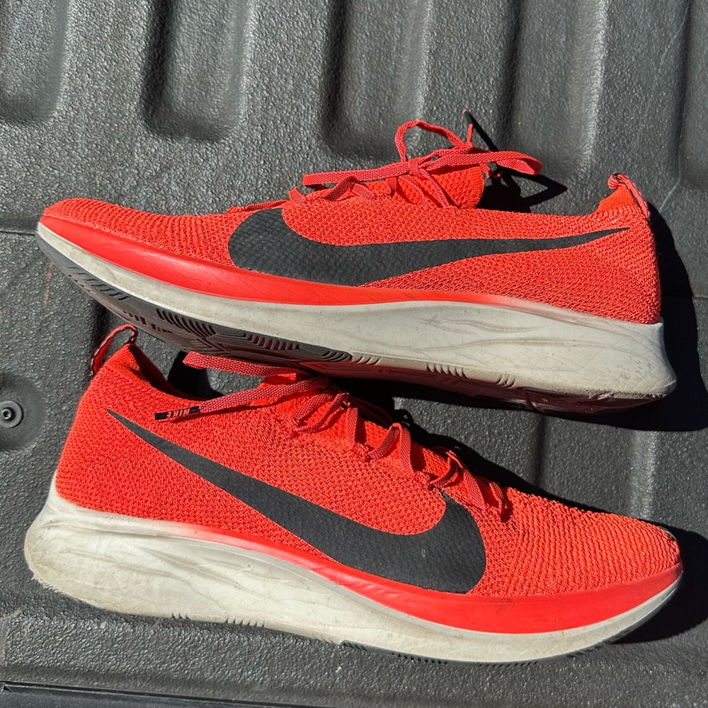 AR4561-600 Nike Zoom Fly Flyknit Running Shoes Orange carbon fiber plate